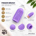 Pet Grooming Set — silicone finger toothbrush with dimensions