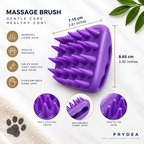 Pet Grooming Set — silicone massage/bath brush with dimensions
