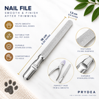 Pet Grooming Set — stainless steel nail file with dimensions